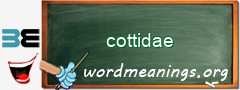 WordMeaning blackboard for cottidae